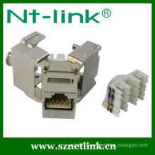 High quality STP 180 degree cat6 rj45 keystone jack